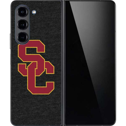 University of Southern California USC Grey Logo Galaxy Z Fold5 5G Skin